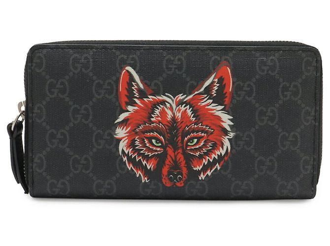 Cartera con cremallera GG Supreme de GUCCI Negro Roja Gris antracita - vista 2