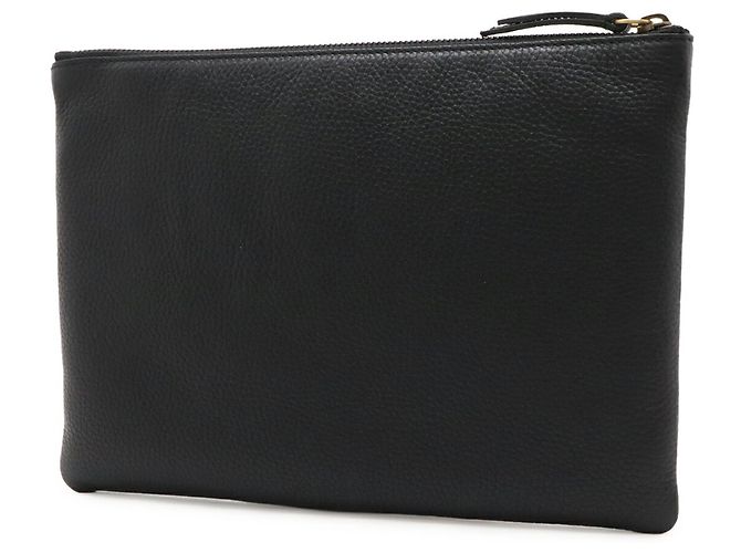 GUCCI Animalier Tiger Head Clutch Bag Black - view 3