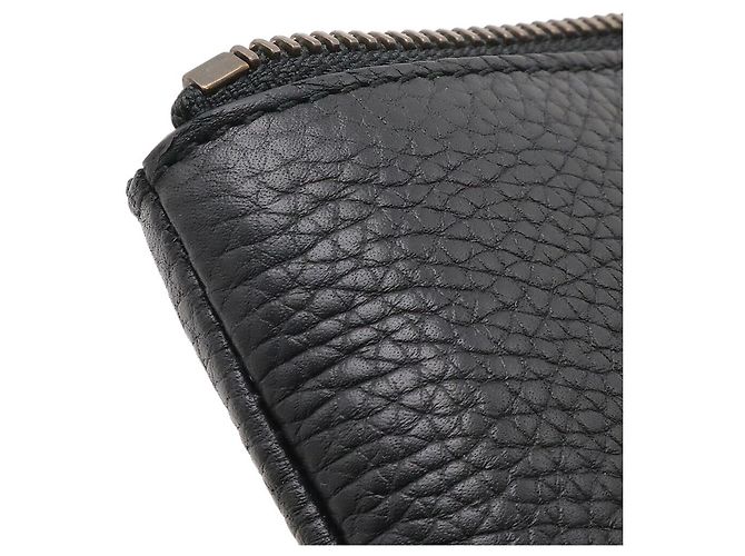 GUCCI Animalier Tiger Head Clutch Bag Black - view 5