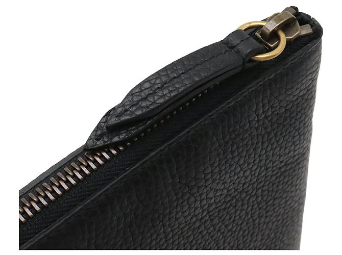 GUCCI Animalier Tiger Head Clutch Bag Black - view 6