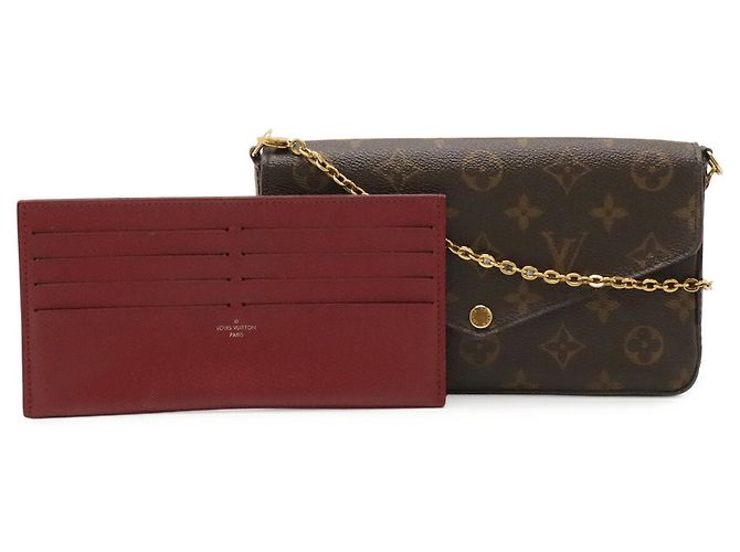 Borsa a tracolla Louis Vuitton Monogram Pochette Felicie Fuschia - vista 2