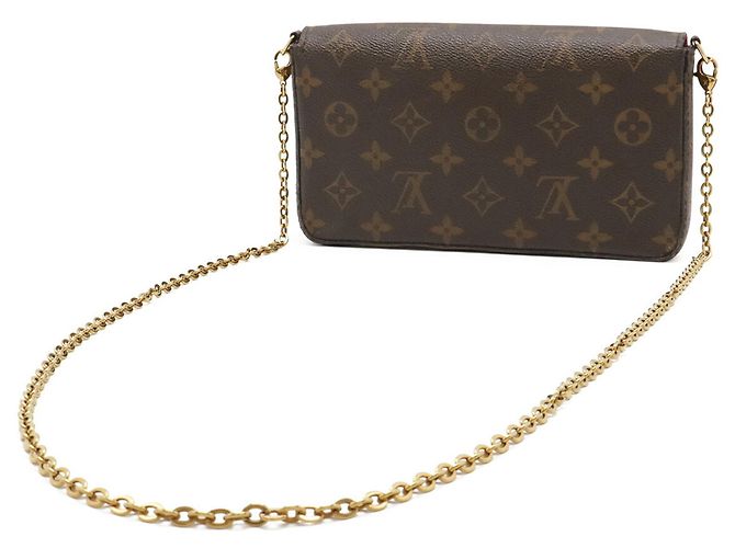 Borsa a tracolla Louis Vuitton Monogram Pochette Felicie Fuschia - vista 3