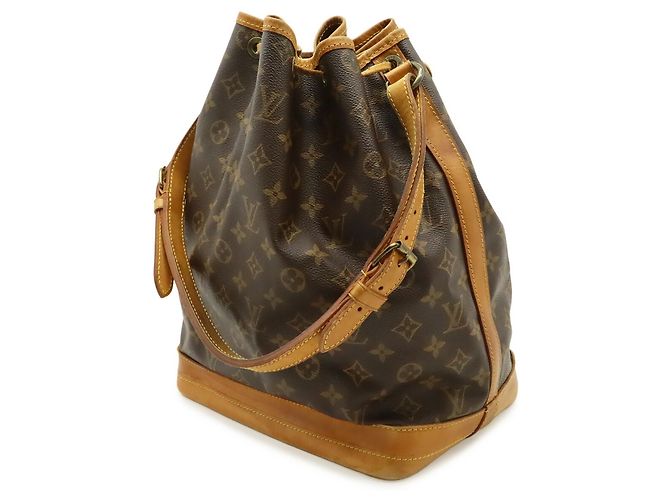 Borsa a Spalla Louis Vuitton Monogram Noe Marrone - vista 3