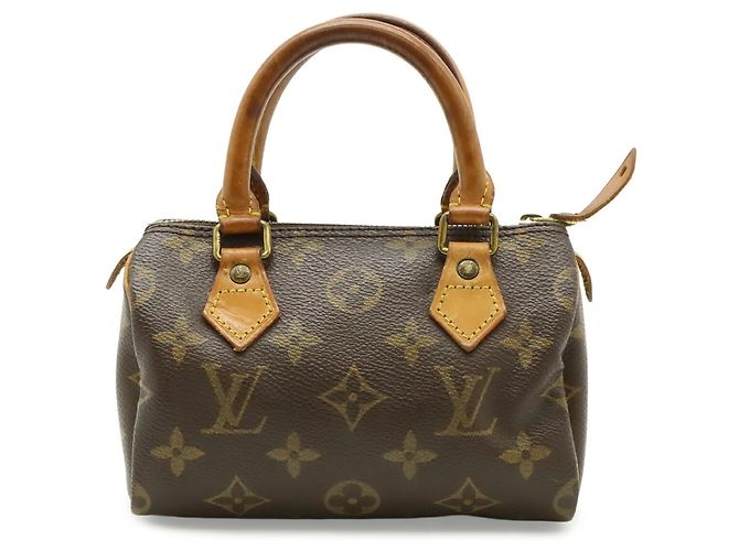 Borsa Clutch Louis Vuitton Monogram Mini Speedy M41534 Marrone - vista 2