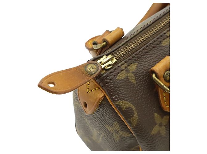 Borsa Clutch Louis Vuitton Monogram Mini Speedy M41534 Marrone - vista 6