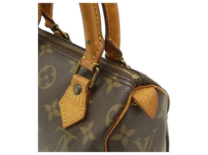 Borsa Clutch Louis Vuitton Monogram Mini Speedy M41534 Marrone - vista 8