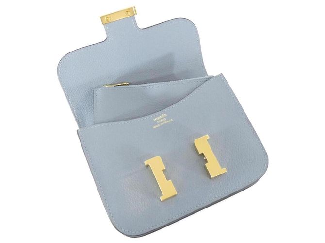 Hermès Hermes Constance Slim Bi-Fold Wallet Blau - Ansicht 4