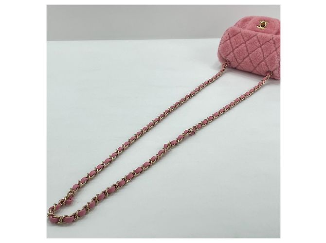 Borsa a tracolla Chanel Mini Matelassé in rosa - vista 10