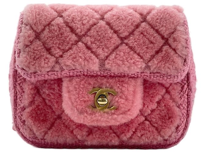 Borsa a tracolla Chanel Mini Matelassé in rosa - vista 2