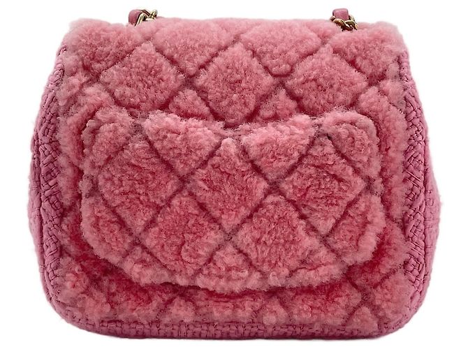 Borsa a tracolla Chanel Mini Matelassé in rosa - vista 3