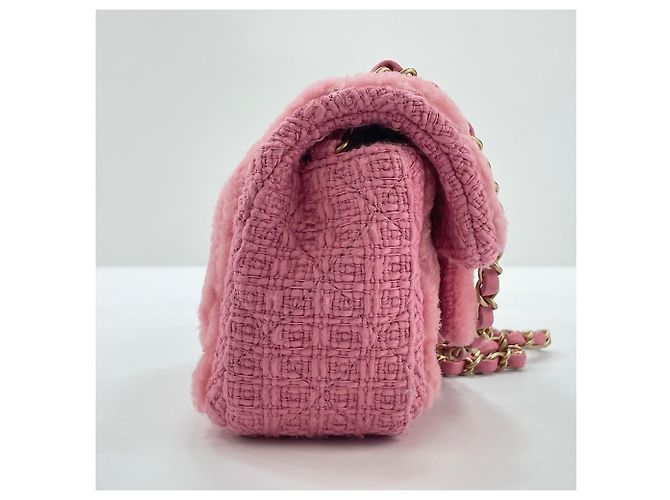 Borsa a tracolla Chanel Mini Matelassé in rosa - vista 5