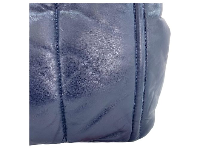 Borsa Tote Prada blu navy - vista 4