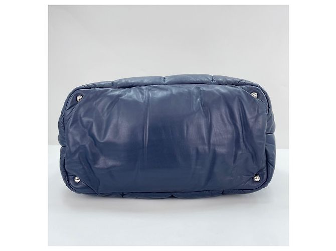 Borsa Tote Prada blu navy - vista 7