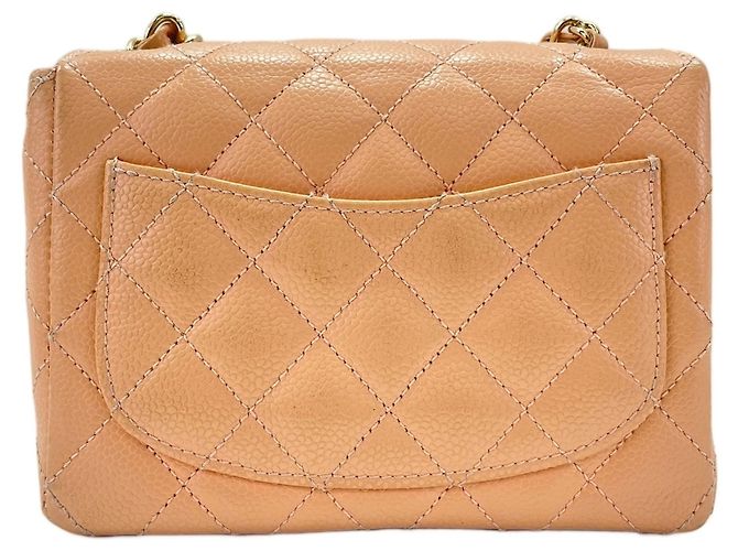 Borsa a Spalla Chanel Mini Matelassé Arancione - vista 3