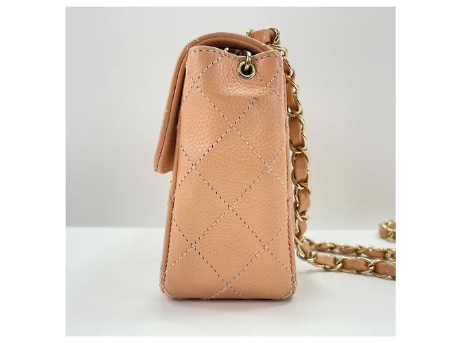 Borsa a Spalla Chanel Mini Matelassé Arancione - vista 5
