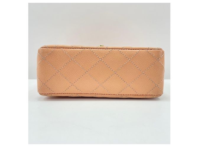 Borsa a Spalla Chanel Mini Matelassé Arancione - vista 7