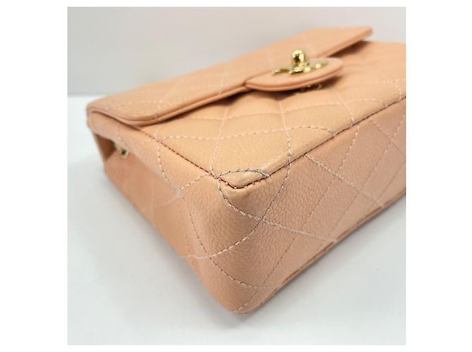 Borsa a Spalla Chanel Mini Matelassé Arancione - vista 8