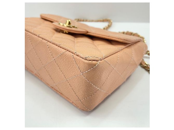 Borsa a Spalla Chanel Mini Matelassé Arancione - vista 9