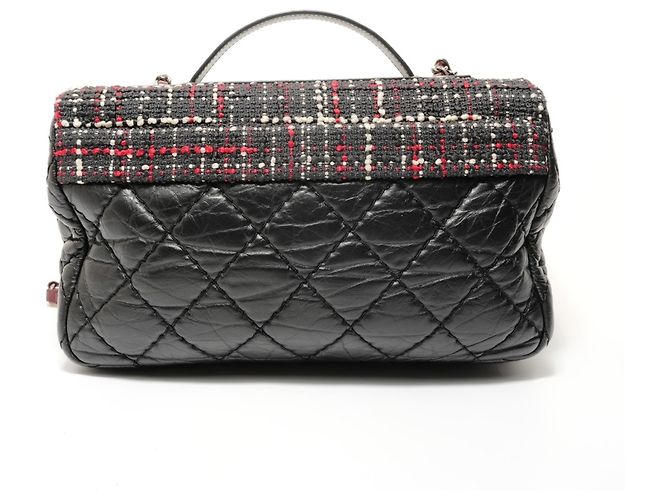 Borsa a tracolla 2-Way in Tweed Matelassé Chanel Nero - vista 2