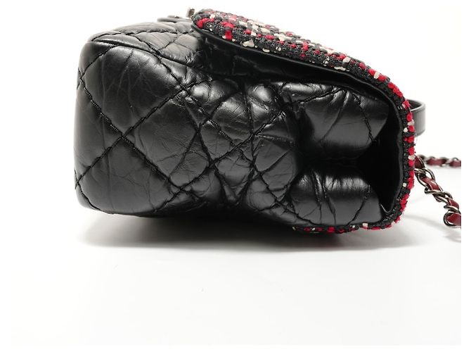 Borsa a tracolla 2-Way in Tweed Matelassé Chanel Nero - vista 4
