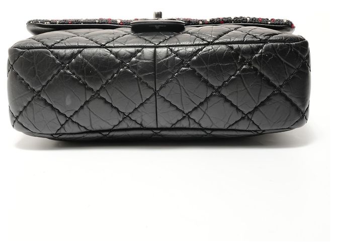 Borsa a tracolla 2-Way in Tweed Matelassé Chanel Nero - vista 7