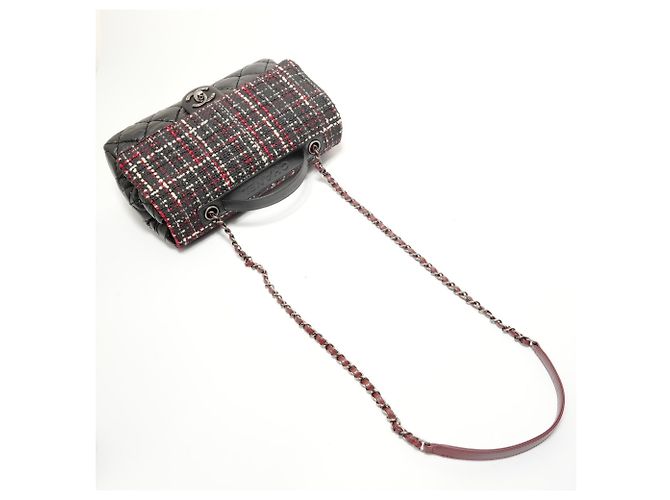 Borsa a tracolla 2-Way in Tweed Matelassé Chanel Nero - vista 8