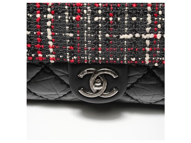Borsa a tracolla 2-Way in Tweed Matelassé Chanel Nero - vista 9