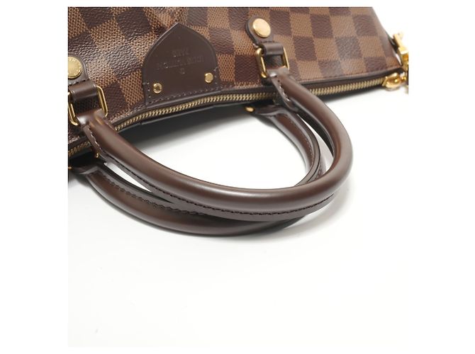 Borsa Louis Vuitton Damier Ebene Siena MM Marrone - vista 12