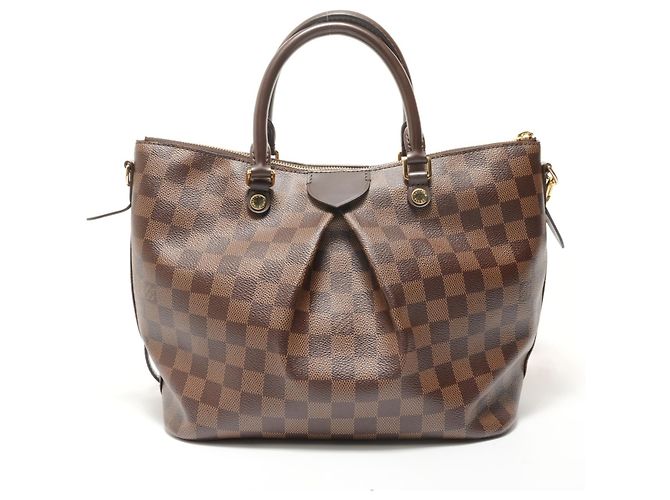 Borsa Louis Vuitton Damier Ebene Siena MM Marrone - vista 2