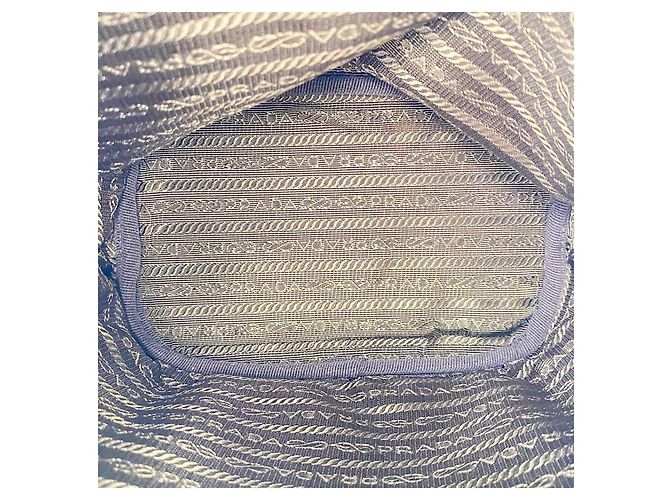 Borsa a 2 vie in jacquard con logo Duet di Prada, beige - vista 11