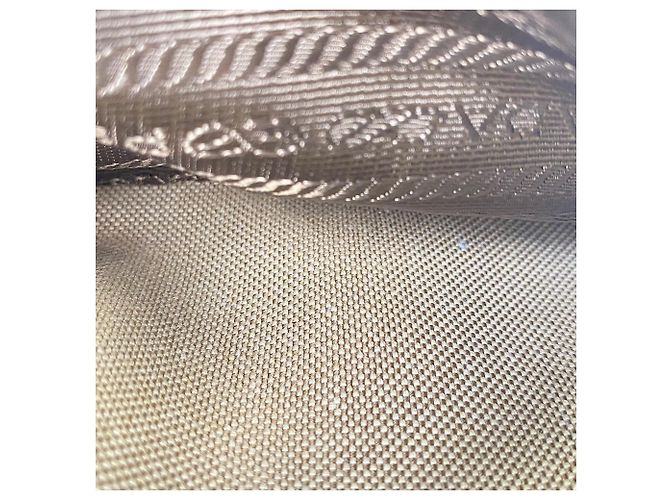 Borsa a 2 vie in jacquard con logo Duet di Prada, beige - vista 12