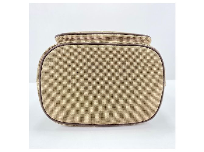 Borsa a 2 vie in jacquard con logo Duet di Prada, beige - vista 7