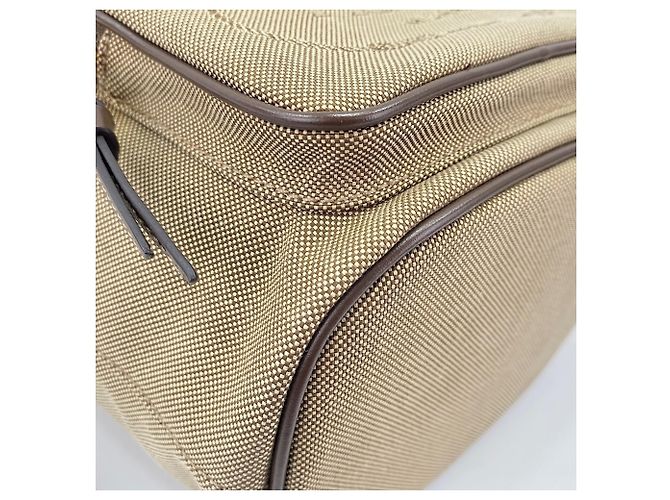Borsa a 2 vie in jacquard con logo Duet di Prada, beige - vista 9