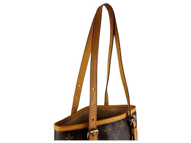 Borsa Bucket Louis Vuitton Monogram PM Marrone Monogramma - vista 10