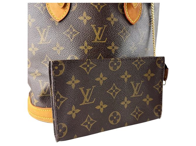 Borsa Bucket Louis Vuitton Monogram PM Marrone Monogramma - vista 11