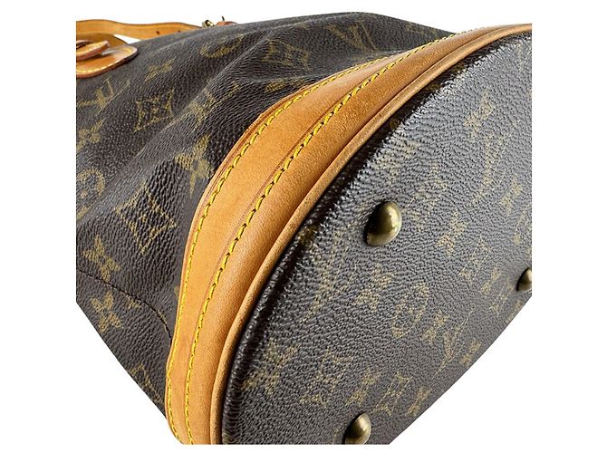 Borsa Bucket Louis Vuitton Monogram PM Marrone Monogramma - vista 9
