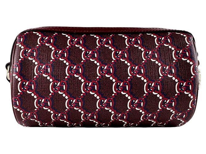 Borsa a tracolla in pelle bordeaux Gucci Bordò - vista 3