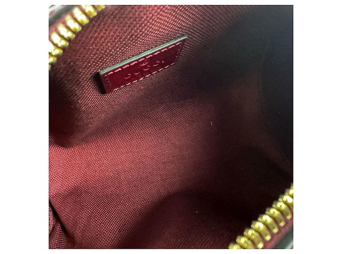 Borsa a tracolla in pelle bordeaux Gucci Bordò - vista 5