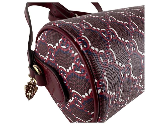 Borsa a tracolla in pelle bordeaux Gucci Bordò - vista 6