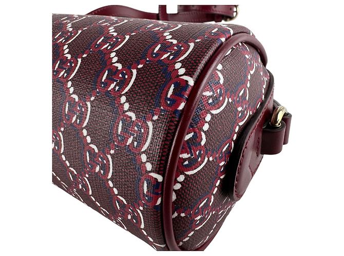 Borsa a tracolla in pelle bordeaux Gucci Bordò - vista 7