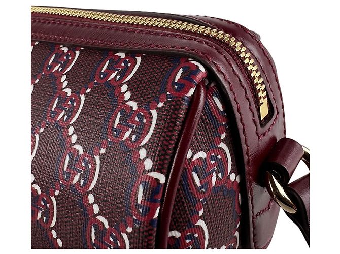 Borsa a tracolla in pelle bordeaux Gucci Bordò - vista 9