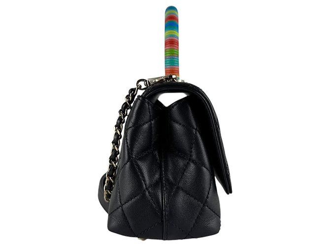 Timeless Borsa a mano/Borsa a tracolla in pelle Chanel XXS Nero Multicolore - vista 2