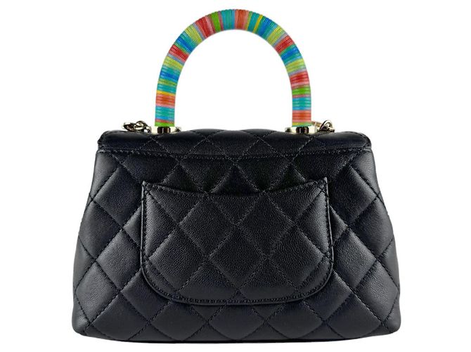 Timeless Borsa a mano/Borsa a tracolla in pelle Chanel XXS Nero Multicolore - vista 3