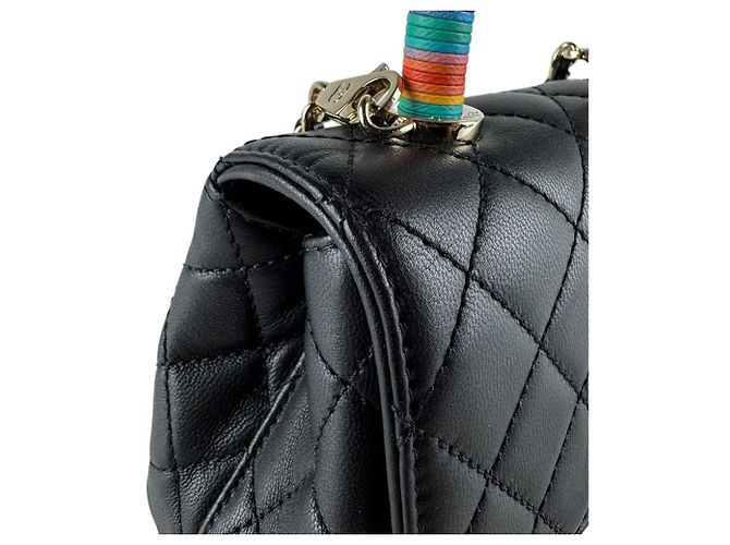 Timeless Borsa a mano/Borsa a tracolla in pelle Chanel XXS Nero Multicolore - vista 6