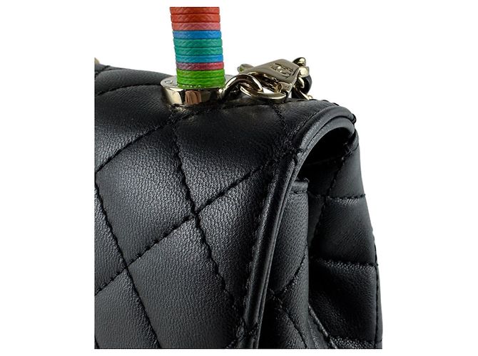 Timeless Borsa a mano/Borsa a tracolla in pelle Chanel XXS Nero Multicolore - vista 7