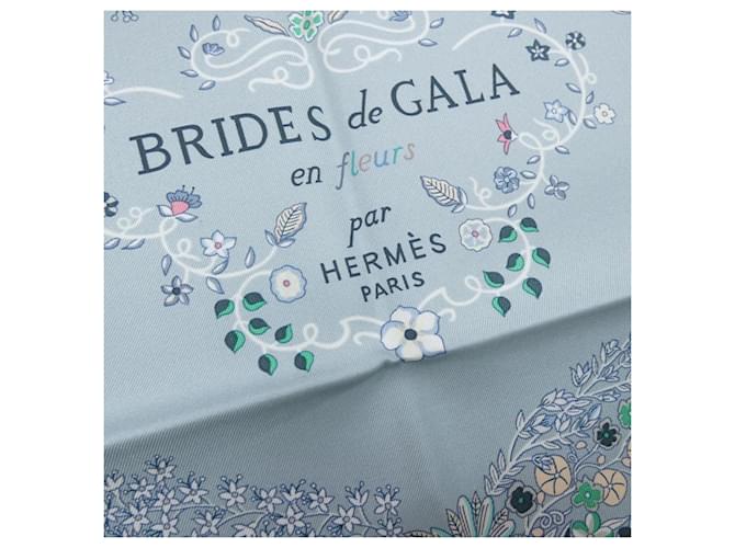 Silk In Hermès Sciarpa in seta Hermes BRIDES DE GALA EN FLEURS Bianco - vista 2