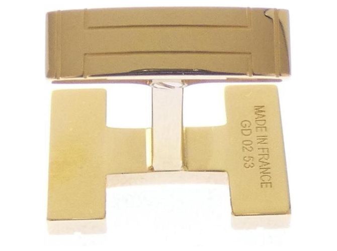 Hermès Abotoaduras Hermes em ouro Dourado - vista 4