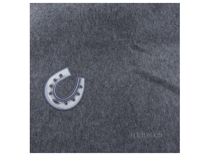 Stola in cashmere grigio Hermès Marrone - vista 4
