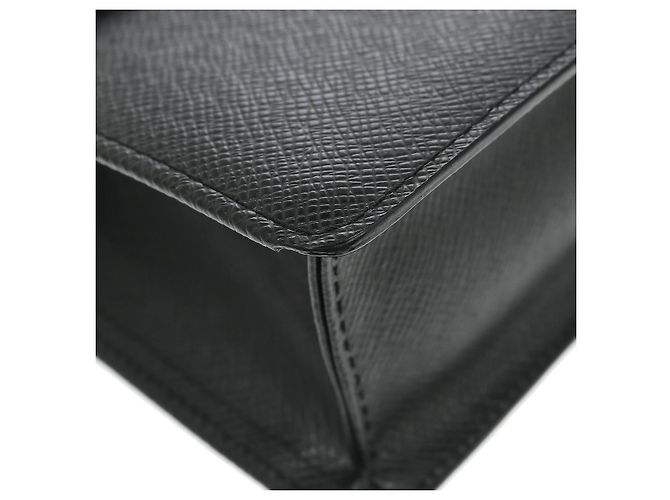 Pochette Louis Vuitton Selenga in pelle Taiga Nero - vista 7