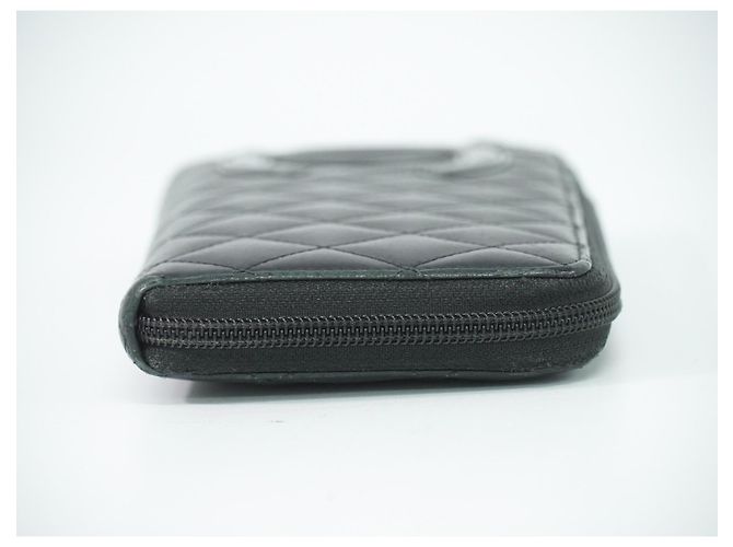 Chanel Cambon Zip Around gestepptes Lammleder Long Schwarz - Ansicht 3